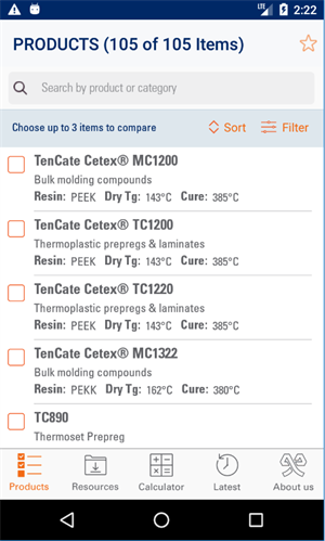 TenCate Products page