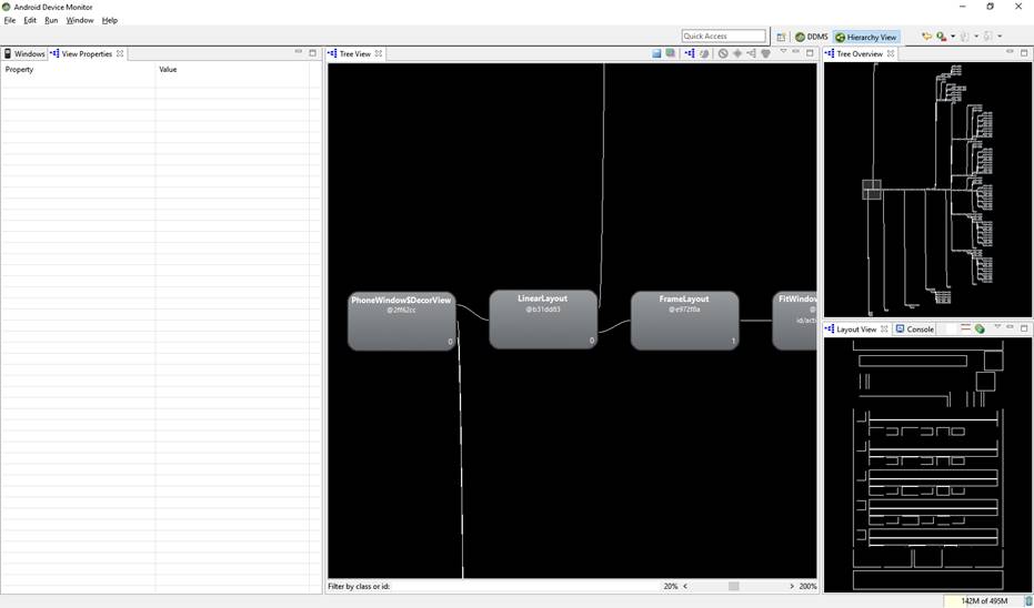 Visual Tree of the products page