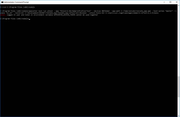 appcenter command appcenter command